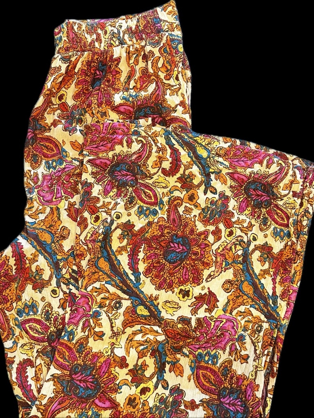 Paisley Wide Leg Flowy Pants (M)